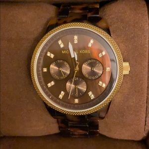Michael kors turtoise shell watch